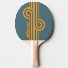 Pala De Ping Pong Retro Sunshine Doble Bucle de Raya con Nombre