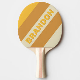 Pala De Ping Pong Retro Sunshine Mostard Bandas negrita con nombre