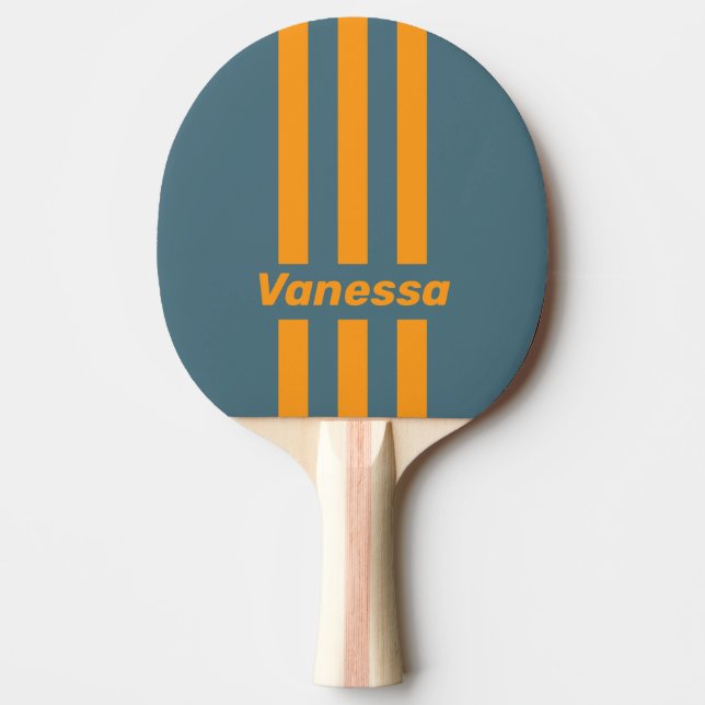 Pala De Ping Pong Retro Sunshine Three Pin Stripes with Name (Anverso)