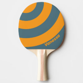 Pala De Ping Pong Retro Sunshine Tres Círculos con Nombre