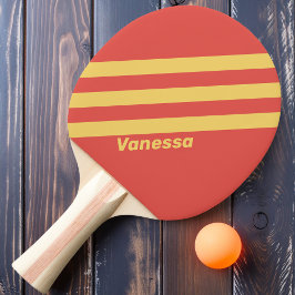Pala De Ping Pong Retro Surf Sunset Three Strips con Nombre