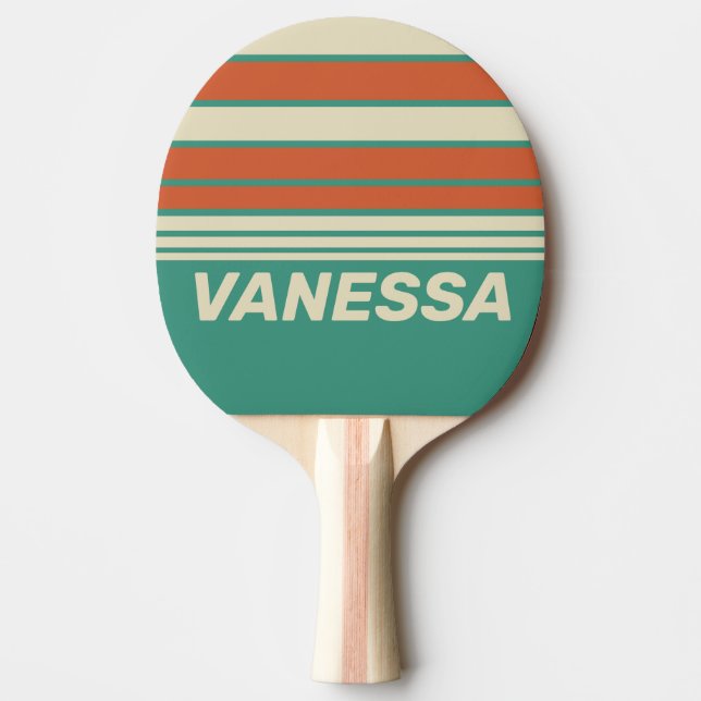 Pala De Ping Pong Retro Timeless Horizon Striping with Name (Anverso)
