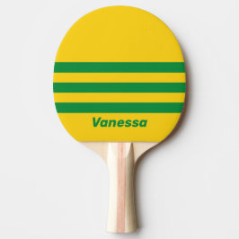 Pala De Ping Pong Retro Tropical Banana Three Across Stripe withName