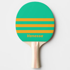 Pala De Ping Pong Retro Tropical Punch Across Striping with Name
