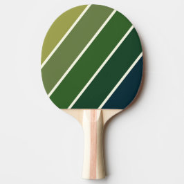 Pala De Ping Pong Retro verde cinco negrita a rayas