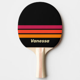 Pala De Ping Pong Retro VHS Across Striping with Name