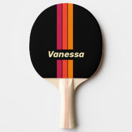 Pala De Ping Pong Retro VHS Pin Stripes with Name