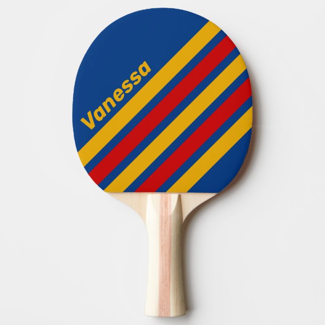 Pala De Ping Pong Retro Warmhearted Angled Striping with Name (Anverso)