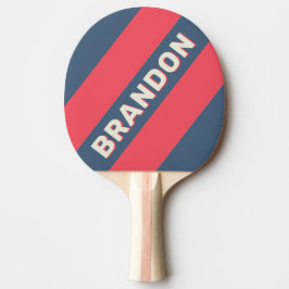 Pala De Ping Pong Retro Yacht Club negrita con nombre