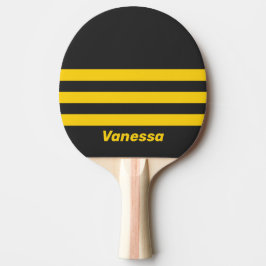 Pala De Ping Pong Retro Yellowjacket Franjas Entrecruzadas Tres con 