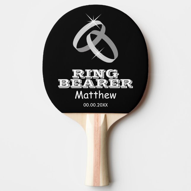 Pala De Ping Pong Ring Bearer personalizado ping pong ping pong padd (Anverso)