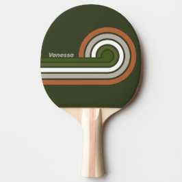 Pala De Ping Pong Rizos de arboleda brumosa con nombre