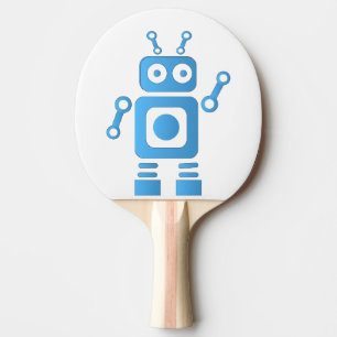 Pala De Ping Pong Robot retro azul