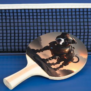 Pala De Ping Pong Robot Staffordshire Bull Terrier, Ping Pong Paddle