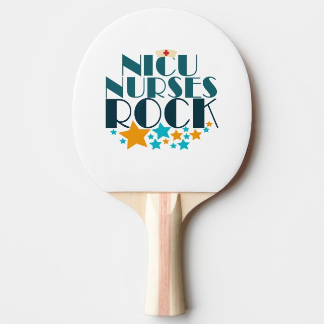 Pala De Ping Pong Rock de enfermeras de la NICU (Anverso)