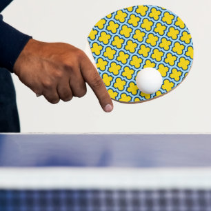 Pala De Ping Pong Rojo azul amarillo y bebé, Entramado, Quatrefoil