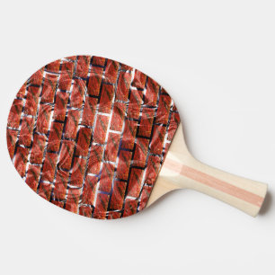 Pala De Ping Pong ¿Rojo, burbujas en el efecto de rebanado o ladrill