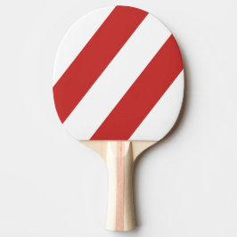 Pala De Ping Pong Rojo Retro Tres Franjas Negritas