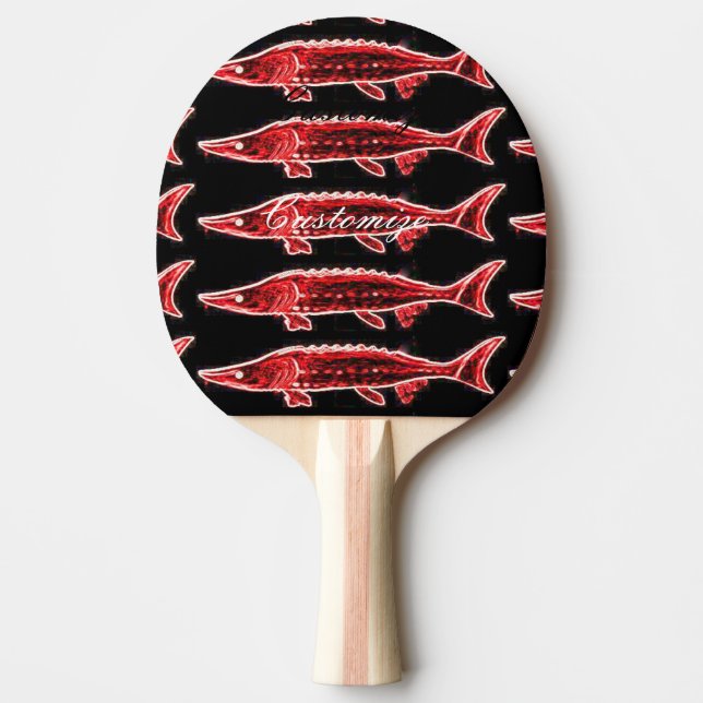 Pala De Ping Pong rojo sturgeons Thunder_Cove negro (Anverso)