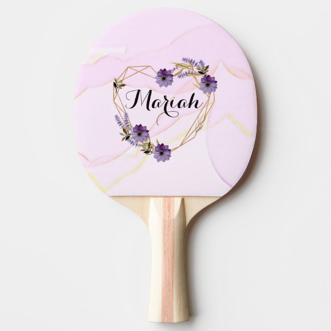 Pala De Ping Pong Romantic purple flower bouquet abstract background (Anverso)