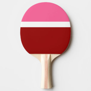 Pala De Ping Pong Rosa Blanco Granate Rojo Bloque de Color
