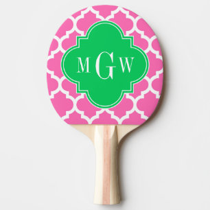 Pala De Ping Pong Rosa Caliente Con Marroquí #5 Esmeralda 3 Monogram