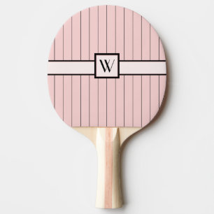 Pala De Ping Pong Rosa con Pinstripes Negras Ping Pong Paddle