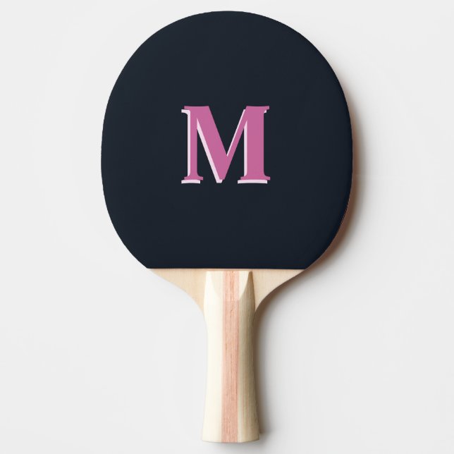 Pala De Ping Pong Rosa de la marina profunda (Anverso)