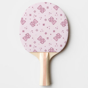 Pala De Ping Pong Rosa del fondo de los osos de peluche