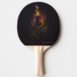 Pala De Ping Pong rosa en llamas