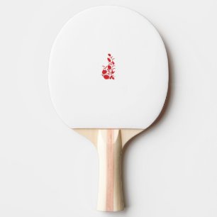 Pala De Ping Pong Rosa Madder, diseño floral de Thunderbird