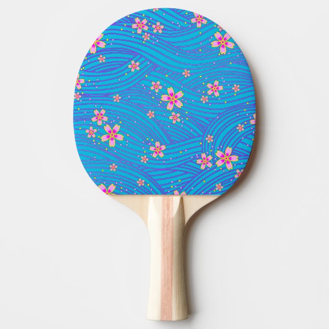 Pala De Ping Pong rosa morado y azul (Anverso)