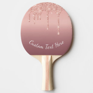 Pala De Ping Pong Rosa Ping Pong Paddle con texto Personalizado