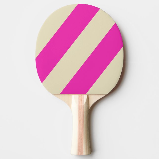 Pala De Ping Pong Rosado Retro Tres Bandas Negrita (Anverso)
