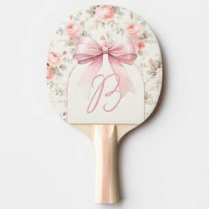 Pala De Ping Pong Rosas de cosecha de monograma