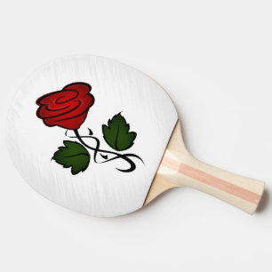 Pala De Ping Pong Rosas rojas sencillas