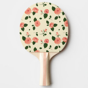 Pala De Ping Pong Rosas Rosadas Bonitas Patrón Rosa Pastel