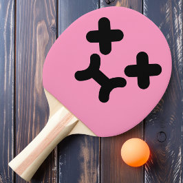 Pala De Ping Pong Rostro Aturdido y Malhumorado Paleta de Ping Pong 