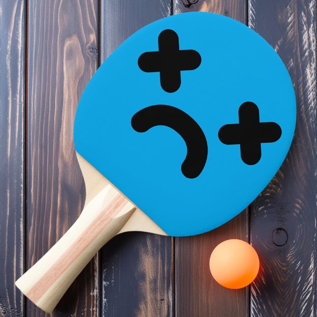 Pala De Ping Pong Rostro Azul Triste Aturdido (Subido por el creador)