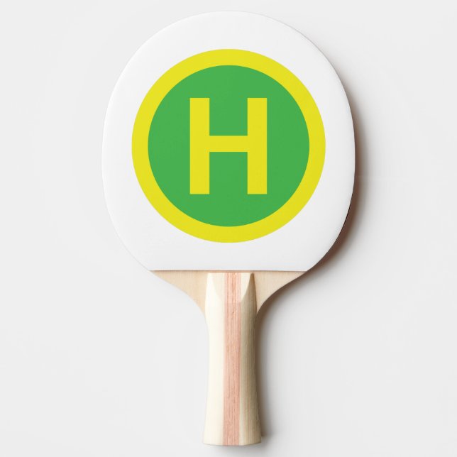 Pala De Ping Pong Rótulo Helipad (Anverso)