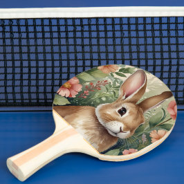 Pala De Ping Pong Rubor Blooms and Bunny Dreams Ping Pong Paddle