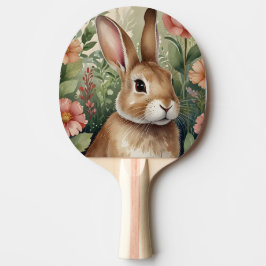 Pala De Ping Pong Rubor Blooms and Bunny Dreams Ping Pong Paddle