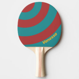 Pala De Ping Pong Ruby Reef Circle Stripe with Name