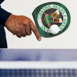 Pala De Ping Pong Rustic Wood Cheers Beers Shenanigans