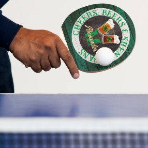 Pala De Ping Pong Rustic Wood Cheers Beers Shenanigans