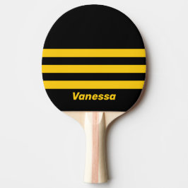 Pala De Ping Pong Safety Bee Nostalgic Across Striping with Name