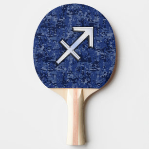 Pala De Ping Pong Sagittarius Zodiac Symbol NavyCamuflaje Digital