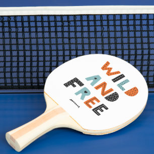 Pala De Ping Pong Salvaje y libre   Cartas de Doodle