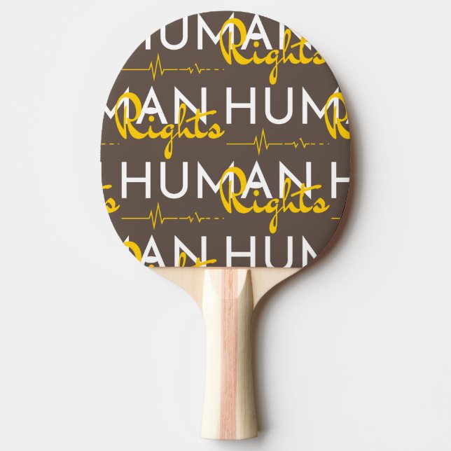 Pala De Ping Pong Salvamento de los derechos humanos (Anverso)