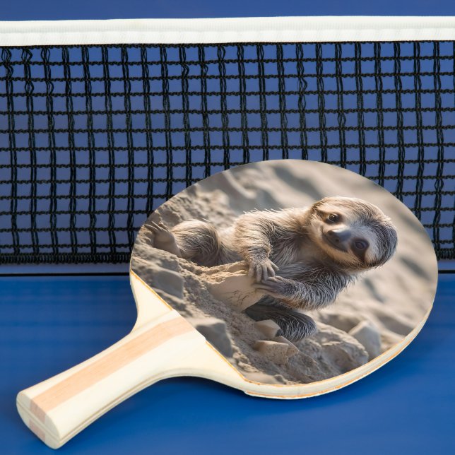 Pala De Ping Pong Sandy Shores : Baby Sloth Building Sand Castles, (in situ)